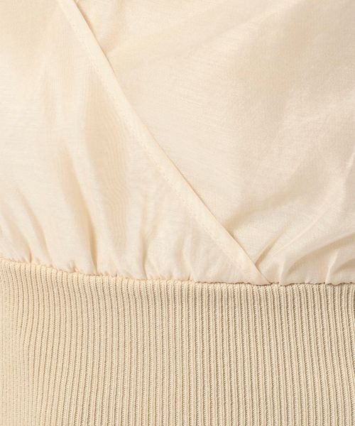 mysty woman（ミスティウーマン）の「カシュクールシアープルオーバー　356687（Tシャツ/カットソー・レディース・ブラック/ベージュ/オフホワイト・FREE）」の17枚目の写真