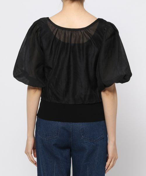 mysty woman（ミスティウーマン）の「カシュクールシアープルオーバー　356687（Tシャツ/カットソー・レディース・ブラック/ベージュ/オフホワイト・FREE）」の10枚目の写真