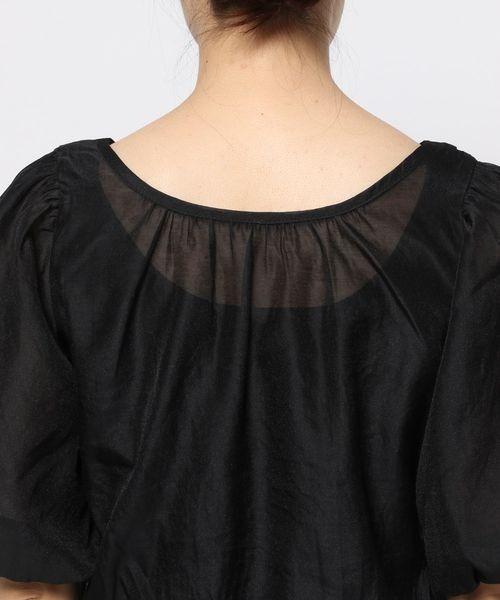 mysty woman（ミスティウーマン）の「カシュクールシアープルオーバー　356687（Tシャツ/カットソー・レディース・ブラック/ベージュ/オフホワイト・FREE）」の11枚目の写真