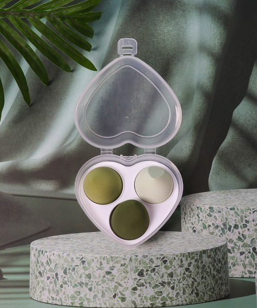 LAC-VERT(ラック・ヴェール)の「メイクスポンジ3種 たまご型/斜線カット/平面カット(パフ・スポンジ・レディース・パープル/ピンク/グリーン/イエロー・FREE)」の15枚目の写真