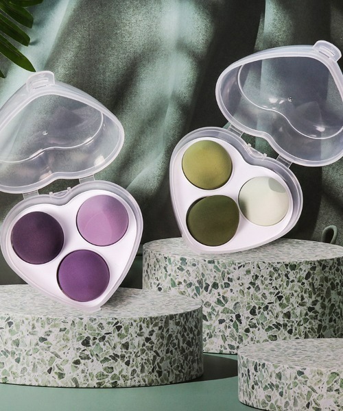 LAC-VERT(ラック・ヴェール)の「メイクスポンジ3種 たまご型/斜線カット/平面カット(パフ・スポンジ・レディース・パープル/ピンク/グリーン/イエロー・FREE)」の14枚目の写真