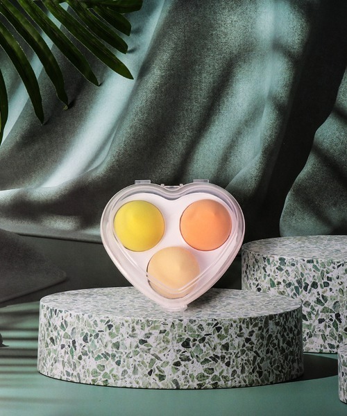 LAC-VERT(ラック・ヴェール)の「メイクスポンジ3種 たまご型/斜線カット/平面カット(パフ・スポンジ・レディース・パープル/ピンク/グリーン/イエロー・FREE)」の11枚目の写真