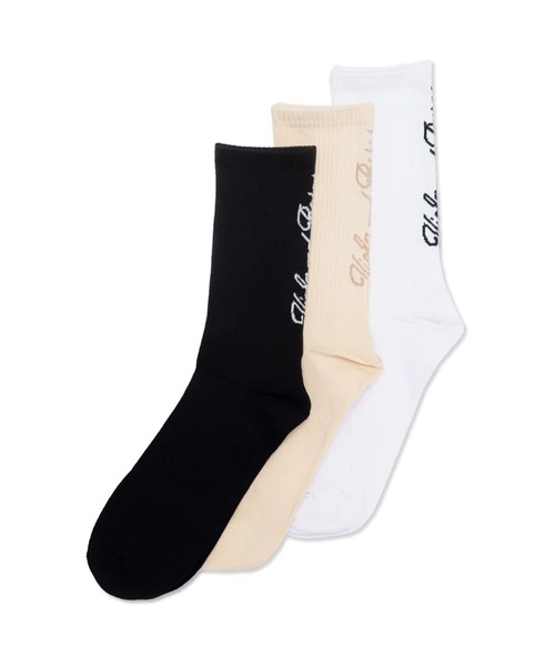 bonjour records（ボンジュールレコーズ）の「【VIOLA&ROSES】SOCKS（ソックス/靴下・メンズ・ホワイト/ブラック/ベージュ・FREE）」の4枚目の写真