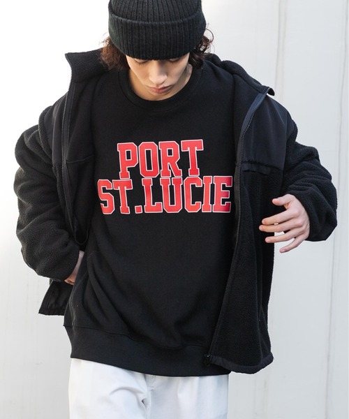 WEGO(ウィゴー)の「WEGO/ヘビーウエイト カレッジプルオーバー(スウェット・メンズ・ネイビー/ダークグリーン/グレー系その他/ブラック/杢グレー/パープル・LARGE/MEDIUM)」の2枚目の写真