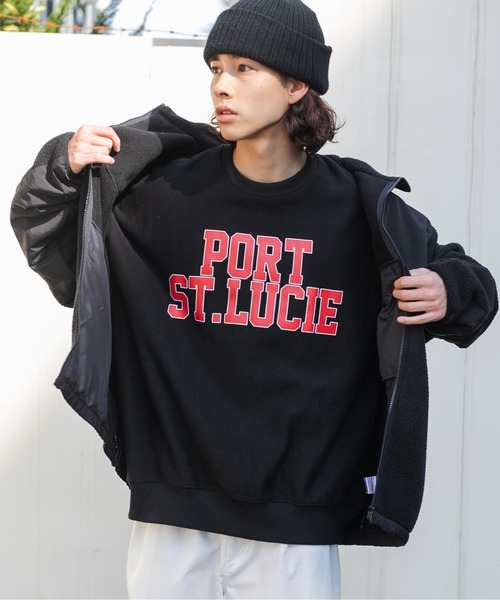 WEGO(ウィゴー)の「WEGO/ヘビーウエイト カレッジプルオーバー(スウェット・メンズ・ネイビー/ダークグリーン/グレー系その他/ブラック/杢グレー/パープル・LARGE/MEDIUM)」の13枚目の写真