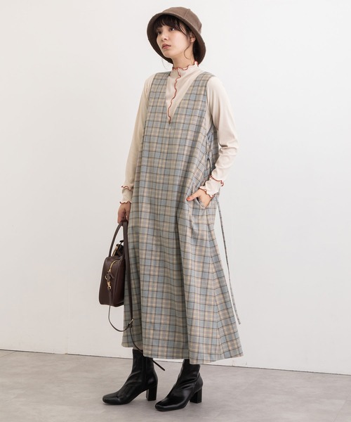 POU DOU DOU（プードゥドゥ）の「2wayフレアジャンスカ（ワンピース・レディース・グレー/ダークブルー・3）」の6枚目の写真