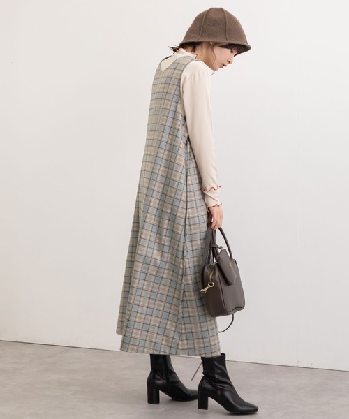 POU DOU DOU（プードゥドゥ）の「2wayフレアジャンスカ（ワンピース・レディース・グレー/ダークブルー・3）」の8枚目の写真