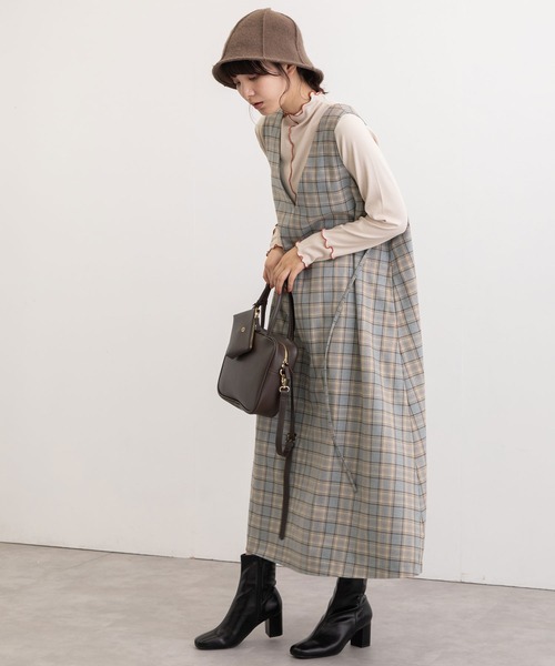 POU DOU DOU（プードゥドゥ）の「2wayフレアジャンスカ（ワンピース・レディース・グレー/ダークブルー・3）」の9枚目の写真