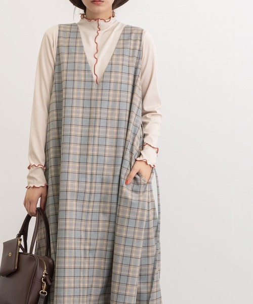 POU DOU DOU（プードゥドゥ）の「2wayフレアジャンスカ（ワンピース・レディース・グレー/ダークブルー・3）」の10枚目の写真