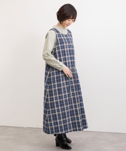 POU DOU DOU（プードゥドゥ）の「2wayフレアジャンスカ（ワンピース・レディース・グレー/ダークブルー・3）」の16枚目の写真