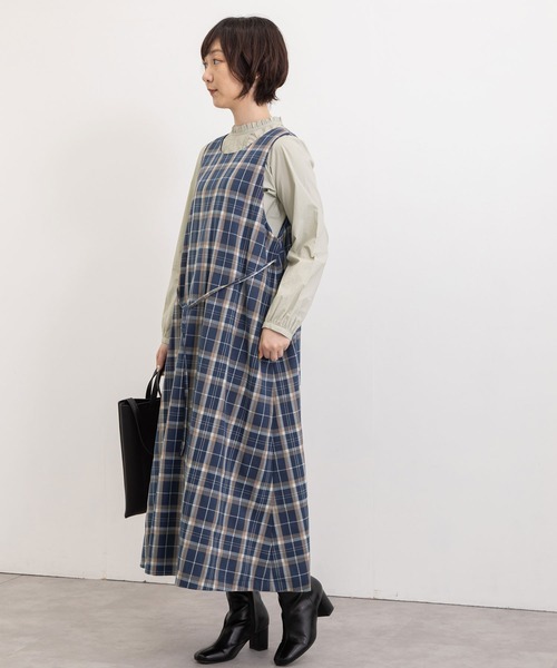 POU DOU DOU（プードゥドゥ）の「2wayフレアジャンスカ（ワンピース・レディース・グレー/ダークブルー・3）」の17枚目の写真