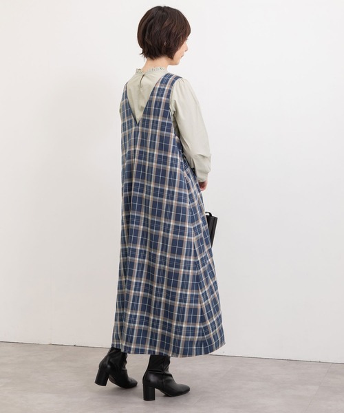 POU DOU DOU（プードゥドゥ）の「2wayフレアジャンスカ（ワンピース・レディース・グレー/ダークブルー・3）」の18枚目の写真