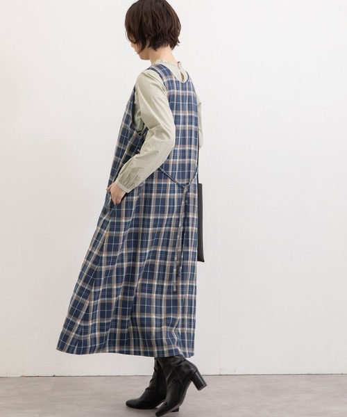 POU DOU DOU（プードゥドゥ）の「2wayフレアジャンスカ（ワンピース・レディース・グレー/ダークブルー・3）」の21枚目の写真