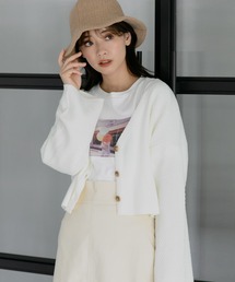 カノコ編みショートカーディガン 157098