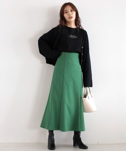 mysty woman（ミスティウーマン）の「カノコ編みショートカーディガン 157098（カーディガン/ボレロ・レディース・ブラック/ブラウン/オフホワイト/グリーン/レッド・FREE）」の12枚目の写真