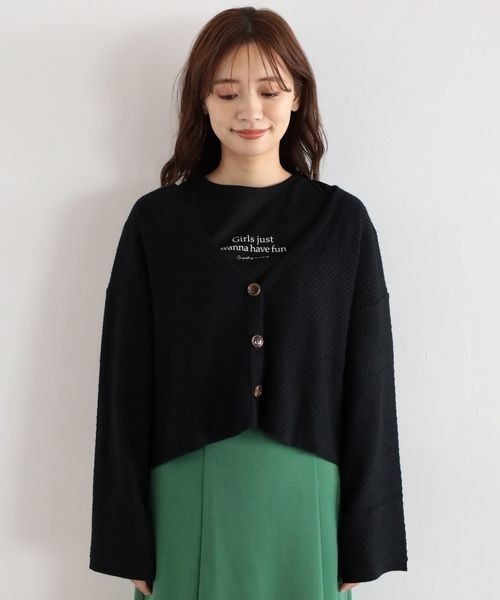 crrr様 mysty woman（ミスティウーマン）の「カノコ編みショートカーディガン