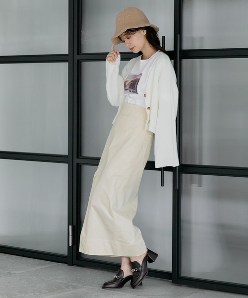 mysty woman（ミスティウーマン）の「カノコ編みショートカーディガン 157098（カーディガン/ボレロ・レディース・ブラック/ブラウン/オフホワイト/グリーン/レッド・FREE）」の22枚目の写真