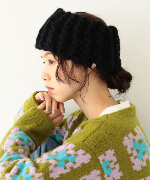 BEAMS BOY(ビームスボーイ)の「BEAMS BOY / ローゲージ ヘアバンド(ハット・レディース・グレー/ブラック/ホワイト・ONE SIZE)」の3枚目の写真