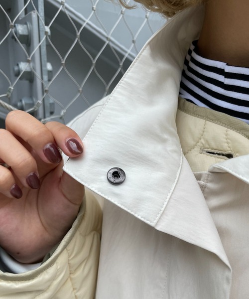 CIAOPANIC（チャオパニック）の「【SETアイテム】マルチウェイキルティングジャケット付きモッズベスト（ノーカラーコート・レディース・アイボリー/カーキ・SMALL/MEDIUM）」の22枚目の写真