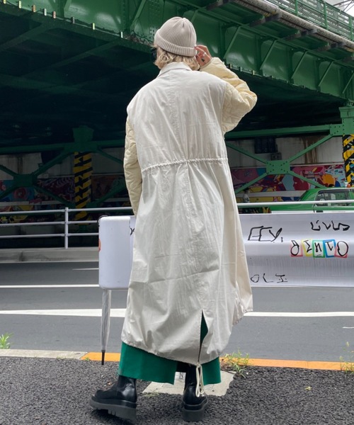 CIAOPANIC（チャオパニック）の「【SETアイテム】マルチウェイキルティングジャケット付きモッズベスト（ノーカラーコート・レディース・アイボリー/カーキ・SMALL/MEDIUM）」の6枚目の写真