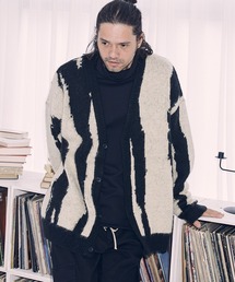 mcg3094- mohair mixed cardigan zebra カーディガン