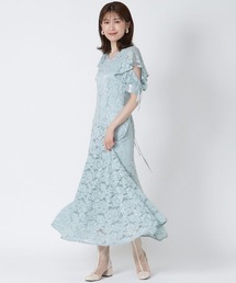 AND COUTURE | コードレース袖ラッフルワンピース(ワンピース)