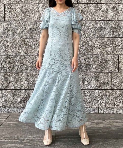 AND COUTURE コットンレースフリルシャツワンピース アンドクチュール アンドクチュール AND COUTURE コットンレースフリルシャツ