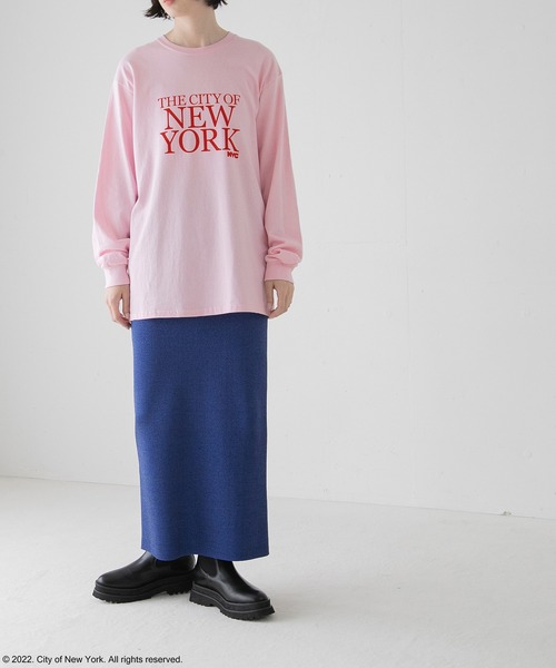 LOWRYS FARM（ローリーズファーム）の「ＮＹＣ　ＬＳ　Ｔｅｅ２　297980（Tシャツ/カットソー・レディース・ホワイト/グレー/ピンク・FREE）」の13枚目の写真
