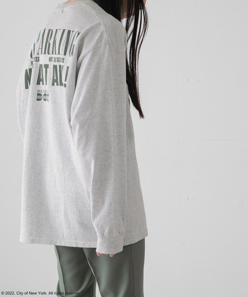 LOWRYS FARM（ローリーズファーム）の「ＮＹＣ　ＬＳ　Ｔｅｅ２　297980（Tシャツ/カットソー・レディース・ホワイト/グレー/ピンク・FREE）」の5枚目の写真