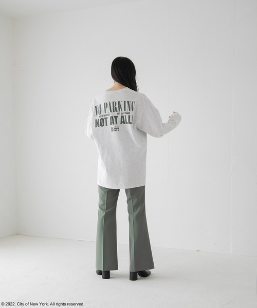 LOWRYS FARM（ローリーズファーム）の「ＮＹＣ　ＬＳ　Ｔｅｅ２　297980（Tシャツ/カットソー・レディース・ホワイト/グレー/ピンク・FREE）」の8枚目の写真