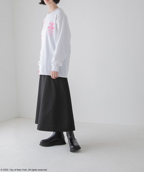 LOWRYS FARM（ローリーズファーム）の「ＮＹＣ　ＬＳ　Ｔｅｅ２　297980（Tシャツ/カットソー・レディース・ホワイト/グレー/ピンク・FREE）」の9枚目の写真