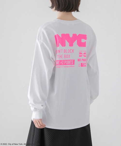 LOWRYS FARM（ローリーズファーム）の「ＮＹＣ　ＬＳ　Ｔｅｅ２　297980（Tシャツ/カットソー・レディース・ホワイト/グレー/ピンク・FREE）」の12枚目の写真