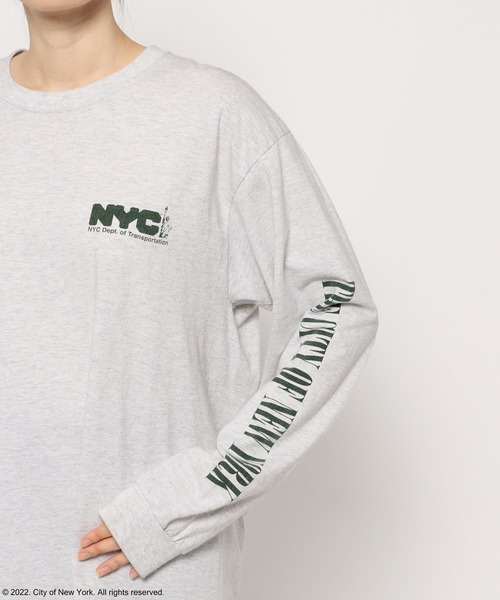 LOWRYS FARM（ローリーズファーム）の「ＮＹＣ　ＬＳ　Ｔｅｅ２　297980（Tシャツ/カットソー・レディース・ホワイト/グレー/ピンク・FREE）」の16枚目の写真