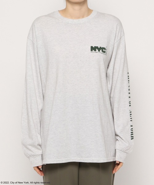 LOWRYS FARM（ローリーズファーム）の「ＮＹＣ　ＬＳ　Ｔｅｅ２　297980（Tシャツ/カットソー・レディース・ホワイト/グレー/ピンク・FREE）」の19枚目の写真