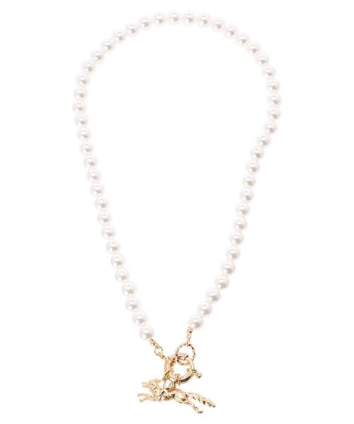 AMERICAN HOLIC（アメリカンホリック）の「パールBIGチャームネックレス(FOX)（ネックレス・レディース・シルバー/ゴールド・FREE）」の12枚目の写真