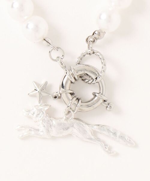 AMERICAN HOLIC（アメリカンホリック）の「パールBIGチャームネックレス(FOX)（ネックレス・レディース・シルバー/ゴールド・FREE）」の6枚目の写真