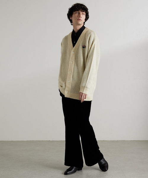 Lui's（ルイス）の「【CYDERBOY for Lui's / サイダーボーイ for ルイス】 Lui'sBOY カーディガン（カーディガン/ボレロ・メンズ・ブラック/オフホワイト・MEDIUM/LARGE）」の13枚目の写真