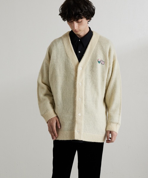 Lui's（ルイス）の「【CYDERBOY for Lui's / サイダーボーイ for ルイス】 Lui'sBOY カーディガン（カーディガン/ボレロ・メンズ・ブラック/オフホワイト・MEDIUM/LARGE）」の7枚目の写真