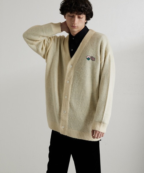 Lui's（ルイス）の「【CYDERBOY for Lui's / サイダーボーイ for ルイス】 Lui'sBOY カーディガン（カーディガン/ボレロ・メンズ・ブラック/オフホワイト・MEDIUM/LARGE）」の5枚目の写真