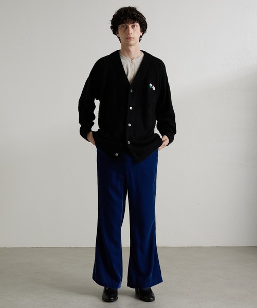 Lui's（ルイス）の「【CYDERBOY for Lui's / サイダーボーイ for ルイス】 Lui'sBOY カーディガン（カーディガン/ボレロ・メンズ・ブラック/オフホワイト・MEDIUM/LARGE）」の3枚目の写真