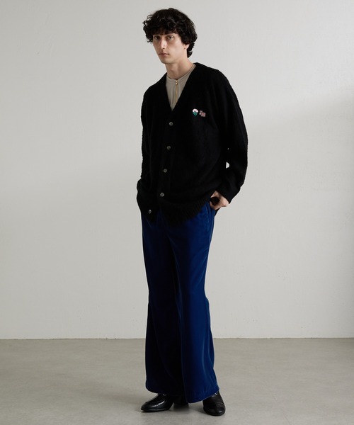 Lui's（ルイス）の「【CYDERBOY for Lui's / サイダーボーイ for ルイス】 Lui'sBOY カーディガン（カーディガン/ボレロ・メンズ・ブラック/オフホワイト・MEDIUM/LARGE）」の6枚目の写真