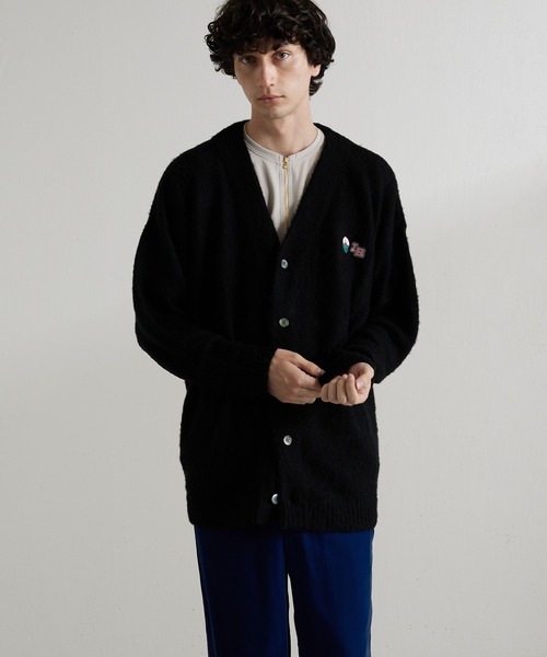 Lui's（ルイス）の「【CYDERBOY for Lui's / サイダーボーイ for ルイス】 Lui'sBOY カーディガン（カーディガン/ボレロ・メンズ・ブラック/オフホワイト・MEDIUM/LARGE）」の8枚目の写真