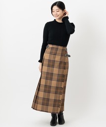 未使用⭐︎オニールオブダブリンベージュチェックロングスカート O'NEIL of DUBLIN｜オニールオブダブリンのスカート（ベージュ系