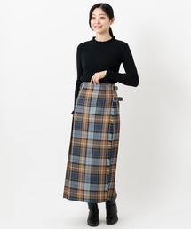 O'NEIL チェク柄スカート ブラウン US8 キレイめ 可愛い 上品 着回し O'NEIL チェク柄スカート ブラウン US8 キレイめ 可愛い 上品 着