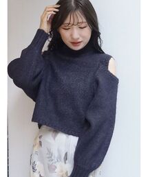 MERCURYDUO | カラーオープンショルダーニット(ニット/セーター)