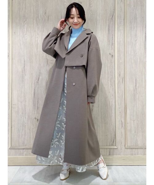 MERCURYDUO(マーキュリーデュオ)の「カラーオープンショルダーニット(ニット/セーター・レディース・オフホワイト/ピンク/ブルー/チャコールグレー/ベージュ・FREE)」の21枚目の写真