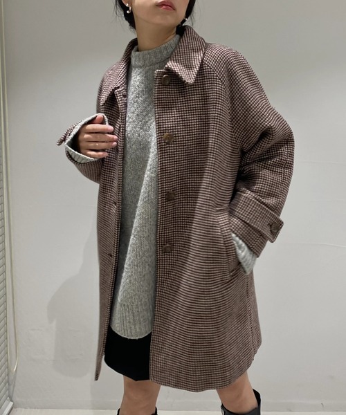 WILLFULLY（ウィルフリー）の「soutien collar check medium coat