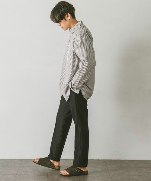 URBAN RESEARCH DOORS(アーバンリサーチドアーズ)の「ライトオックスストライプレギュラーカラーシャツ(シャツ/ブラウス・メンズ・グリーン系その他/ブラウン系その他/ブルー系その他・MEDIUM/SMALL/LARGE)」の16枚目の写真