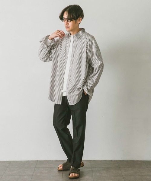 URBAN RESEARCH DOORS(アーバンリサーチドアーズ)の「ライトオックスストライプレギュラーカラーシャツ(シャツ/ブラウス・メンズ・グリーン系その他/ブラウン系その他/ブルー系その他・MEDIUM/SMALL/LARGE)」の18枚目の写真