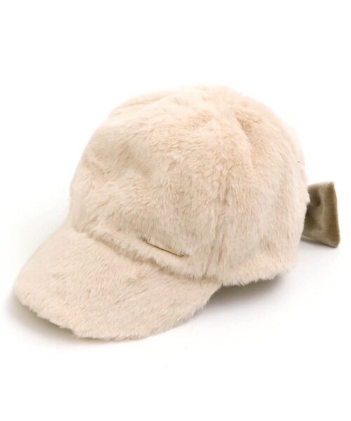 Ampersand（アンパサンド）の「リボンキャップ（キャップ・キッズ・ブラック/ブラウン/グレー/ピンク/アイボリー・50/54/58）」の2枚目の写真